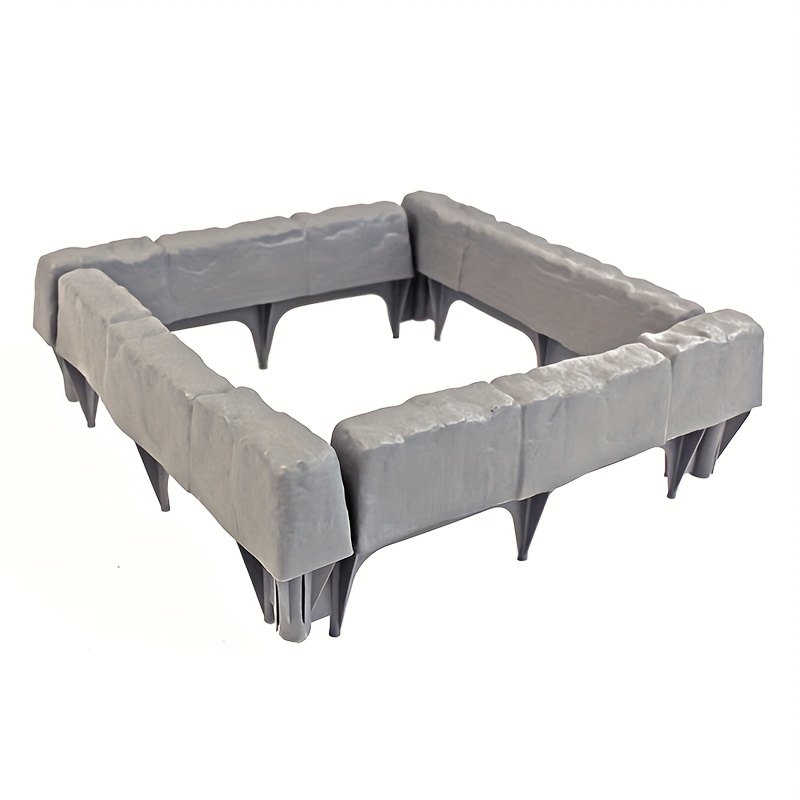 Set Of 8 Garden Borders With A Cobblestone Design