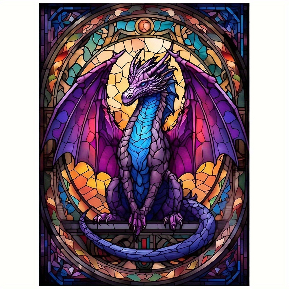 

Diamond Art Painting Kits, 5d Diamond Art Kits Full Diamonds Painting Kits For Adults Beginners, Dragon Diy Diamond Painting Packs Home Wall Decor 11.8x15.7inch