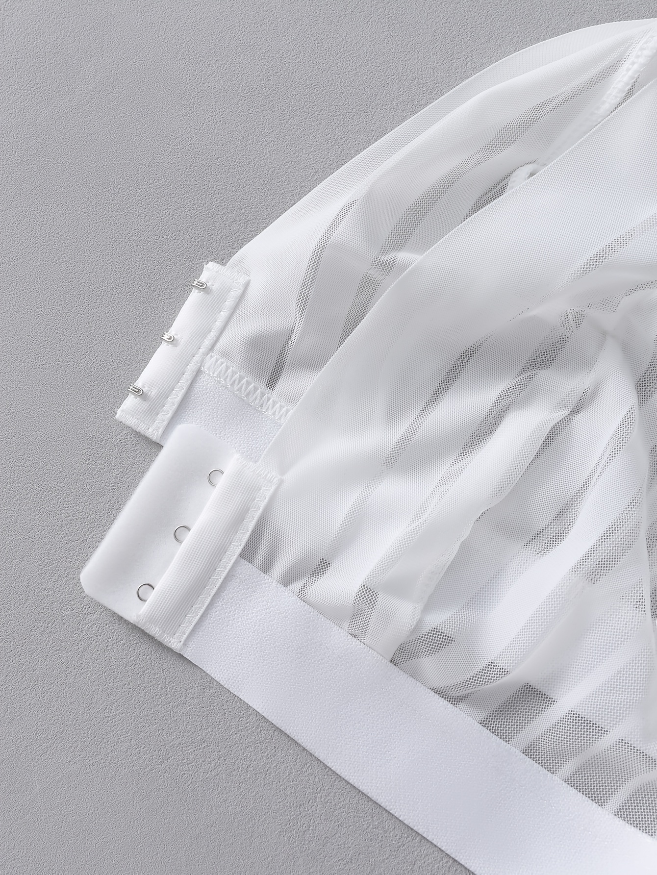 Striped Mesh Push-Up Bra with Front Clasp | Wireless, No Padding, Casual Style for Daily Wear