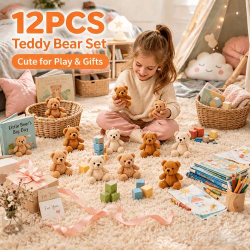 mini teddy bear plush gift set soft mixed color tiny for gift bags party favors kids gifts cute room decor