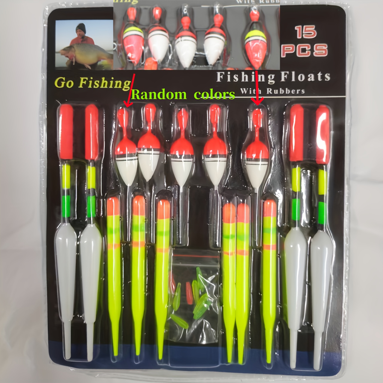TEMU A Set Of Fishing Bait Indicators: Sliding Buoys Suitable For Sea Bass, Trout, Salmon, Etc. - Suitable For Saltwater And Freshwater Fishing