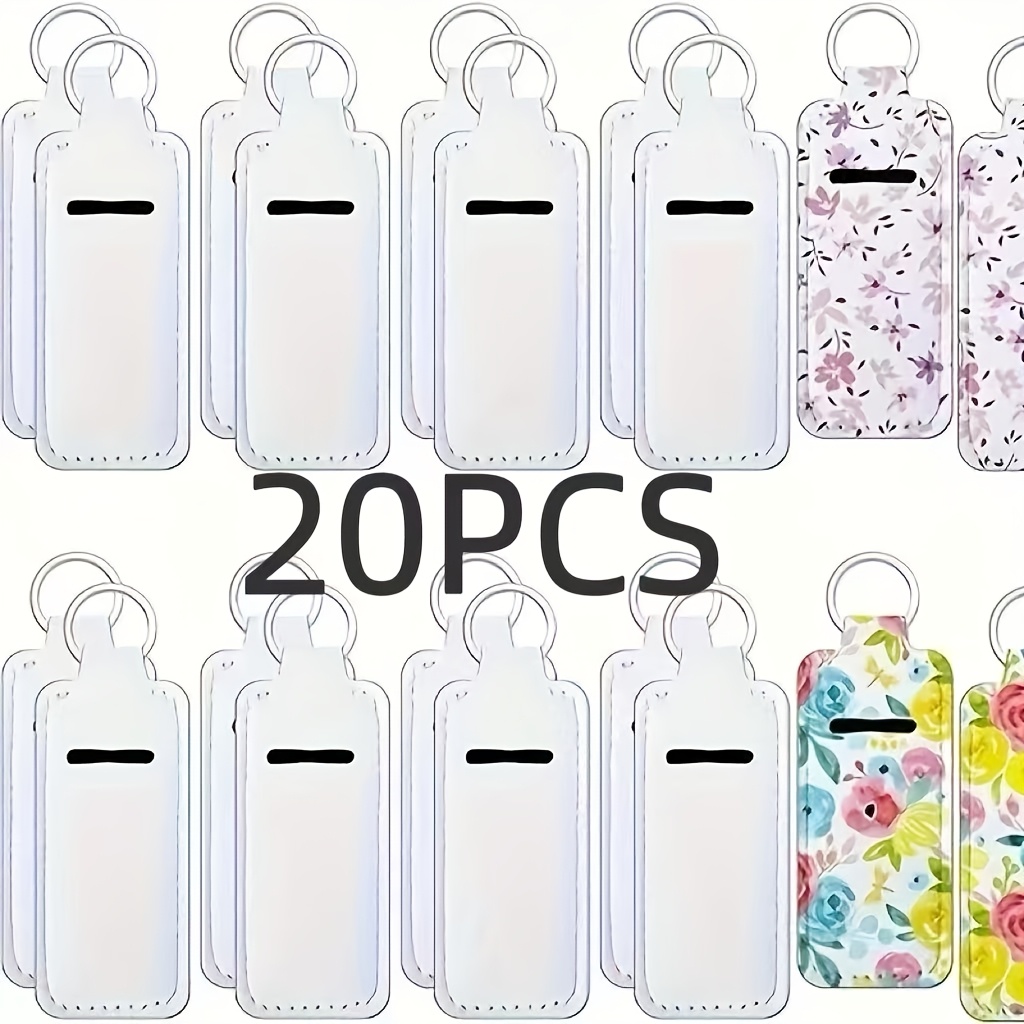 TEMU 10/20pcs Porte-Rouge à Lèvres de Sublimation Porte-Clés Rouge à Lèvres Vierge, Clip en Néoprène pour Manchon de Voyage