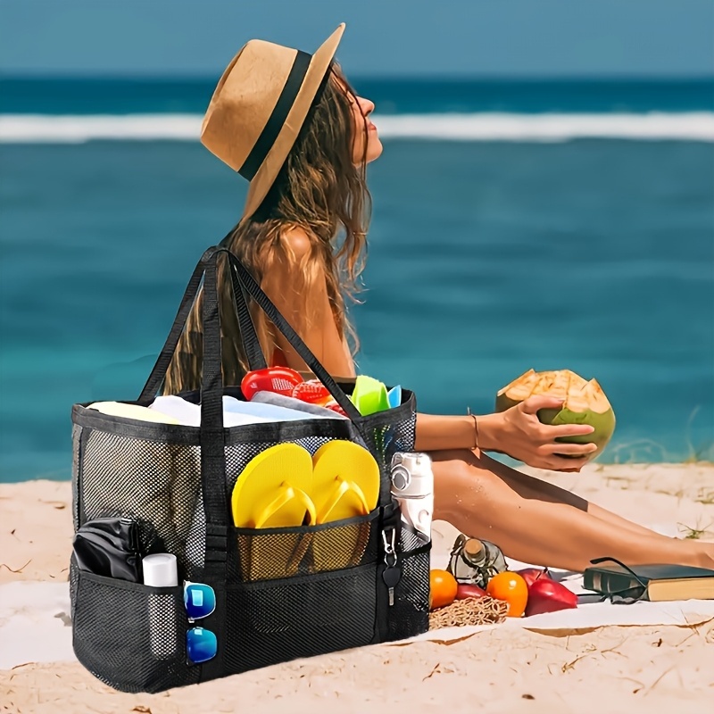 Beach Bag Swim Bag Tote 1pc Large Mesh Beach Bag Swim Tote Extra