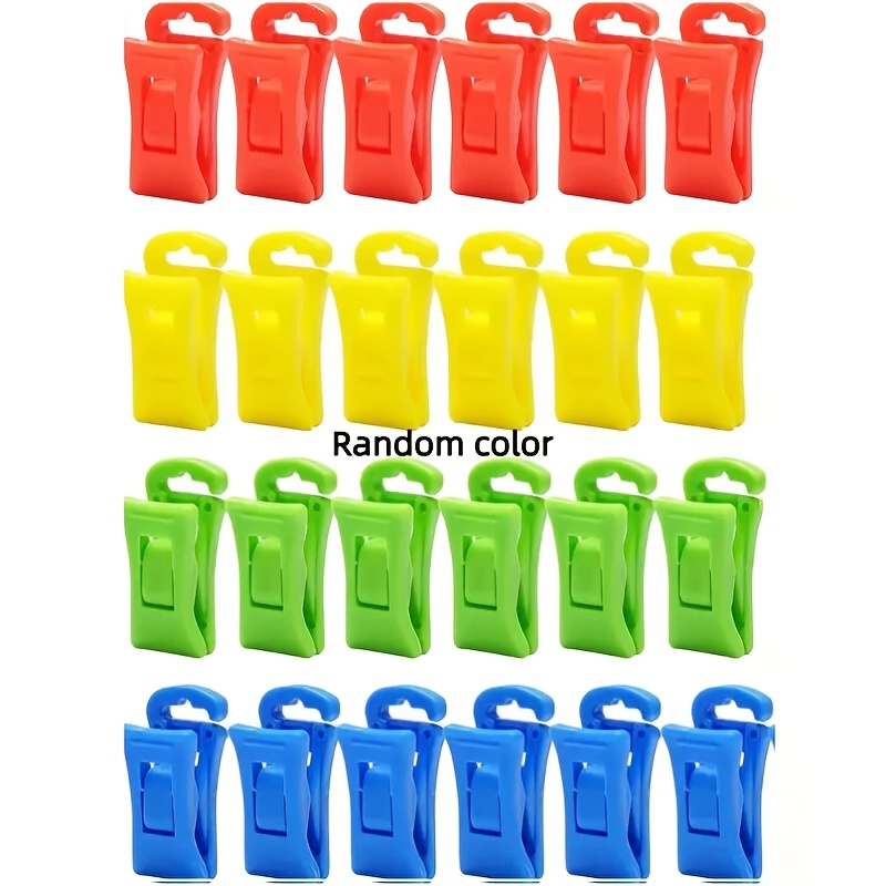 (random Color)24pcs Sock Clips And Clothes Clips Set - The Laundry Partner, Ensuring Socks Stay And Dried In Washing Machine And Dryer, As Well As On Clothes Rack, Clothes Pins