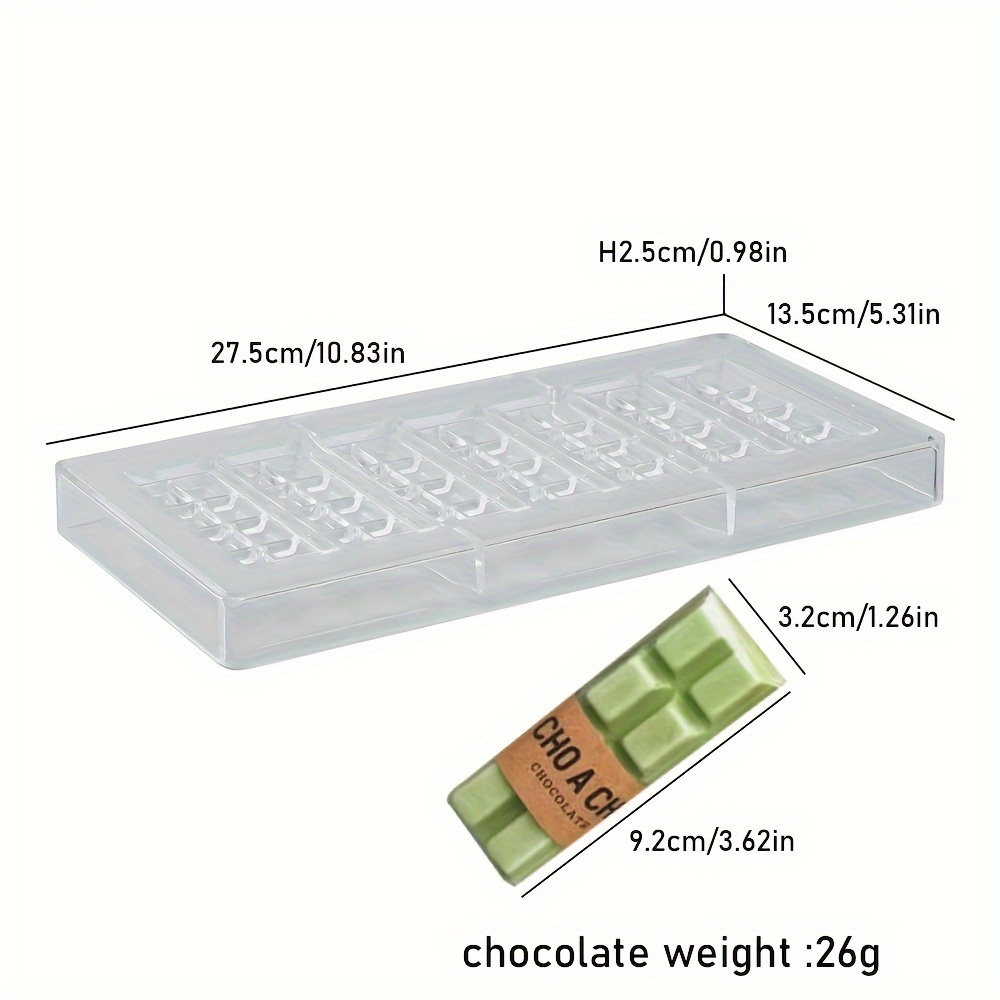7 Block Chocolate Molds, Plastic Candy Molds