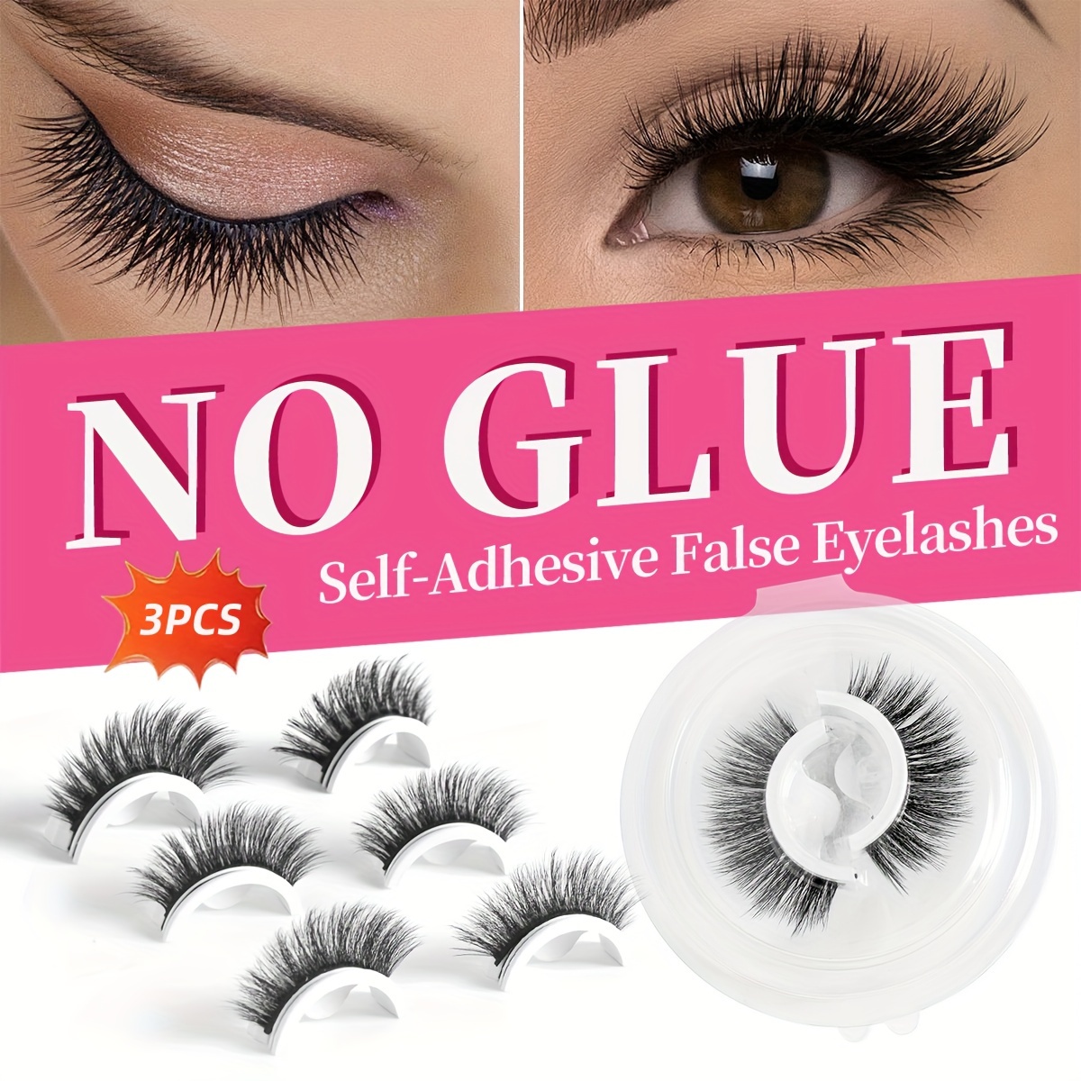 Natürliche 3D-Wimpern Set – Wiederverwendbare Fake Lashes Für Voluminösen Look