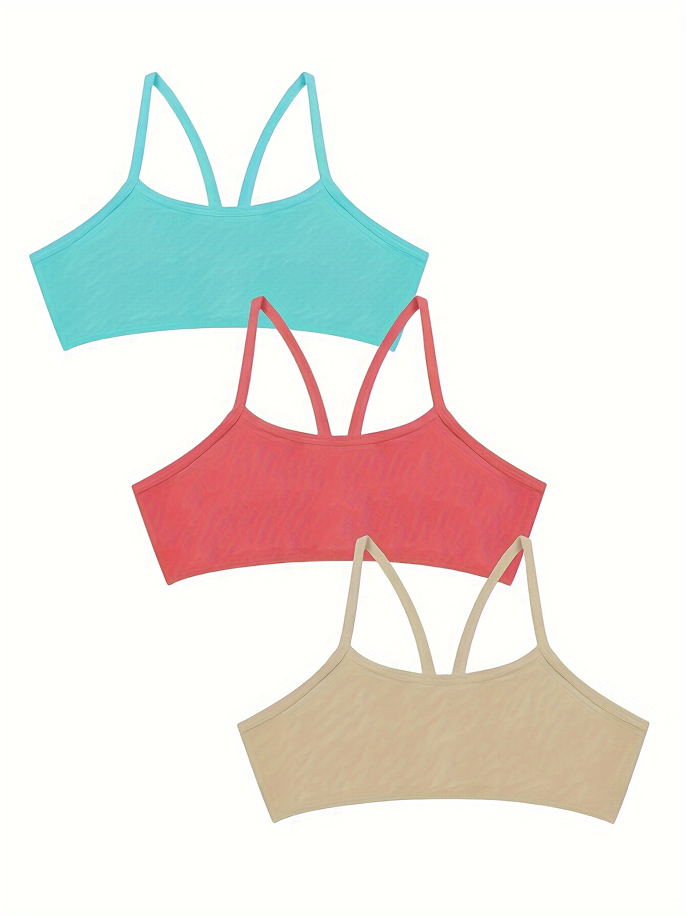 Girls Seamless Bright Color Camisole Bralettes Cute Girl - Temu