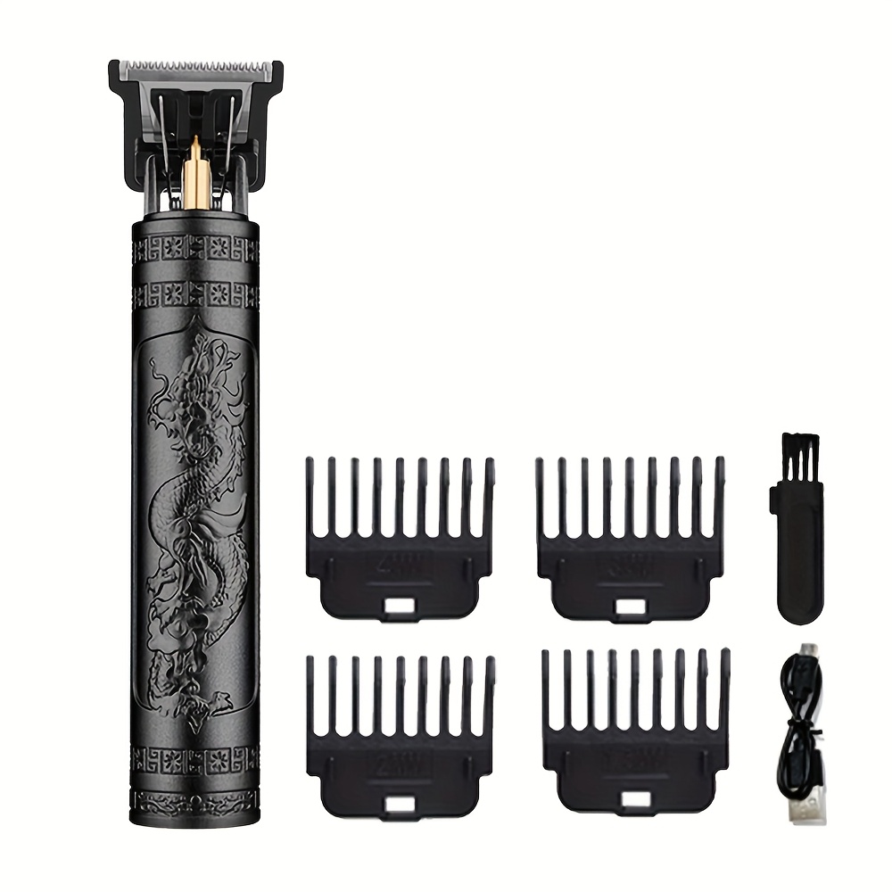 Men's Grooming Kit with USB Rechargeable Hair Clipper, Nose Trimmer, Electric Shaver, and Limit Combs – Available in 1 to 4-Piece Sets