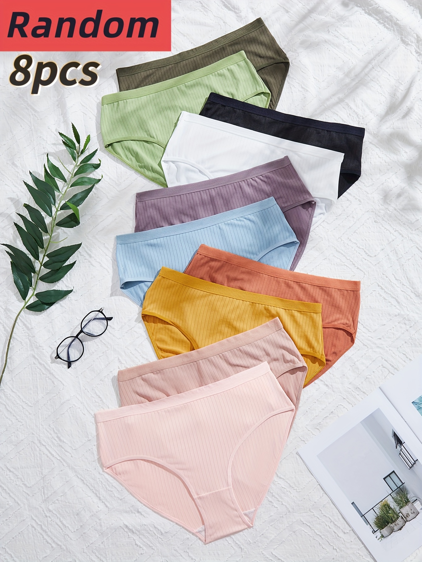 8 pack of comfortable and   size womens underwear in assorted colors    