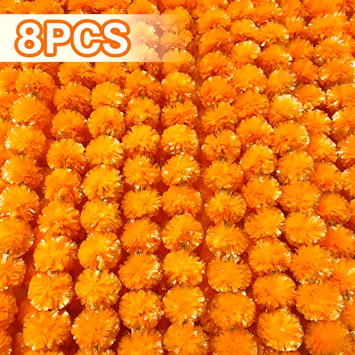 TEMU Lot de 1/4/8 guirlandes de fleurs de chrysanthème artificielles, 59 pouces / 150 centimètres, 30 de fleurs de chrysanthème factices, convient