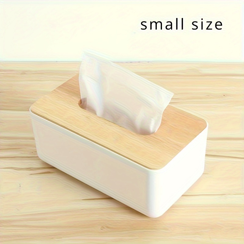 

Elegant Wooden Tissue Box With Convenient Dispensing - Multi-functional Storage Organizer For Home, Car, And Makeup - Freestanding, Lightweight, No Electricity Required