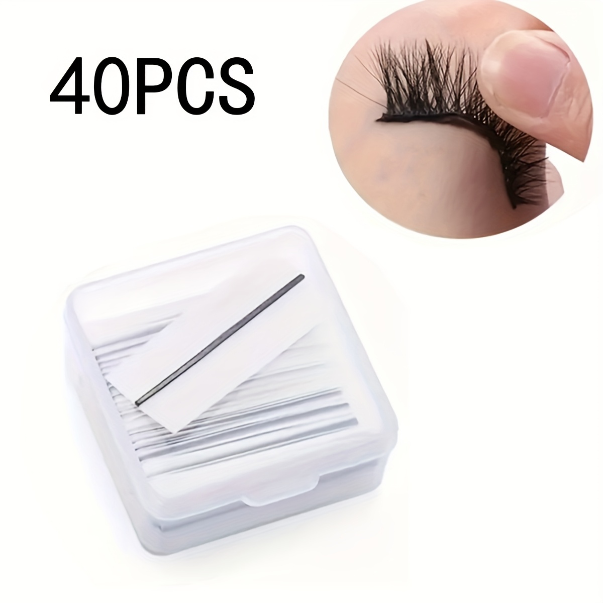 40/80pcs Hypoallergenic Reusable Self-adhesive False Eyelashes Extension No Glue Eyelashes Glue-free Strip, , Time- And Labor-