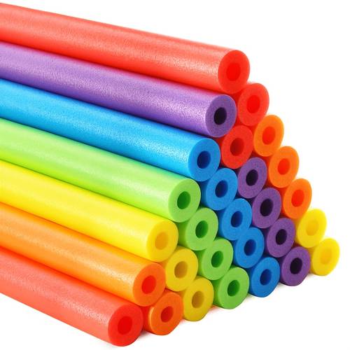 6pcs mixed color sponge hollow tubes suitable for and wedding decorations handicrafts for families schools gyms birthday parties training equipment training additions fitness game tools