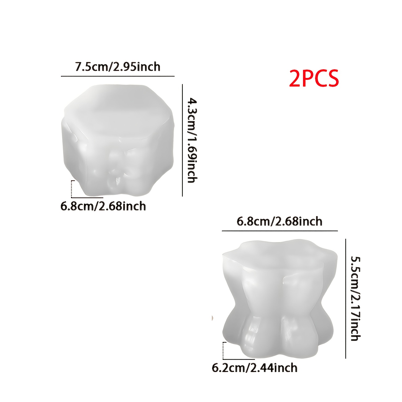 TEMU 2pcs Snowflake Pillar Candle Molds - Diy Silicone Molds For Making Snowflake-decorated Plaster Crafts, Reusable And Flexible, Heat-resistant,