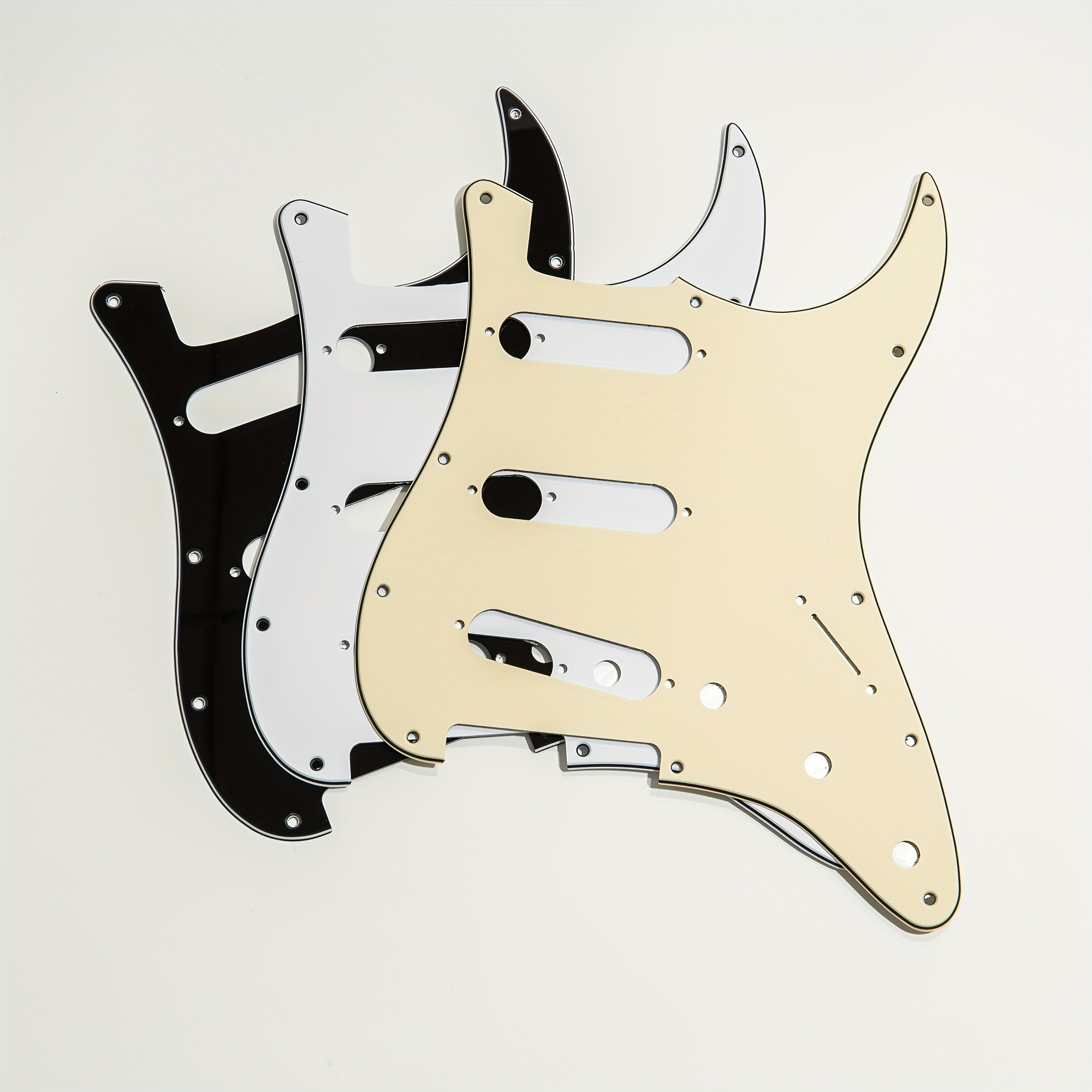 

11 Hole Sss Pickguard Electric Guitar Fd Pickup Guard Plate Anti Scraper, With Mounting Screws Of Black/ /