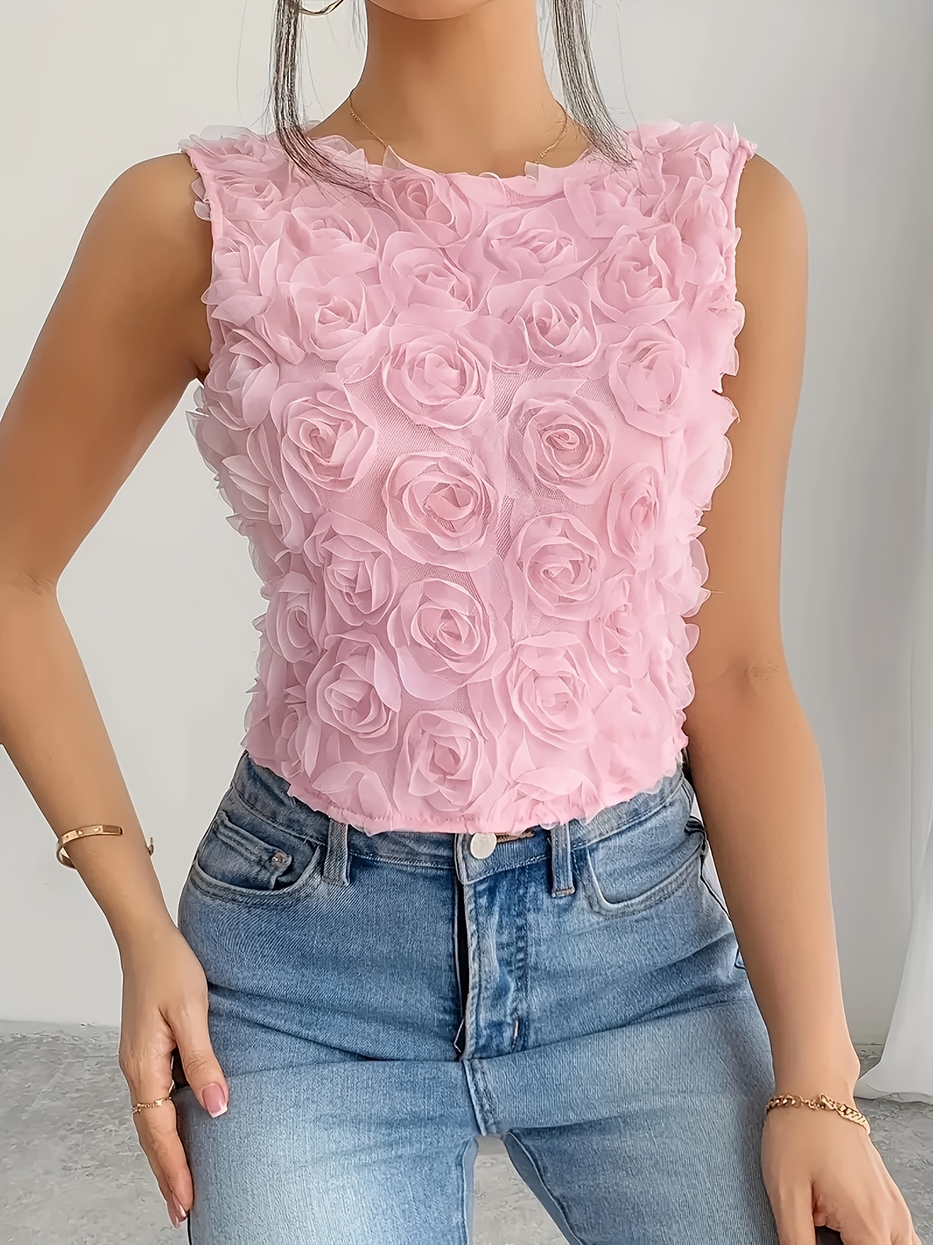 flower crop top sold on Temu Canada