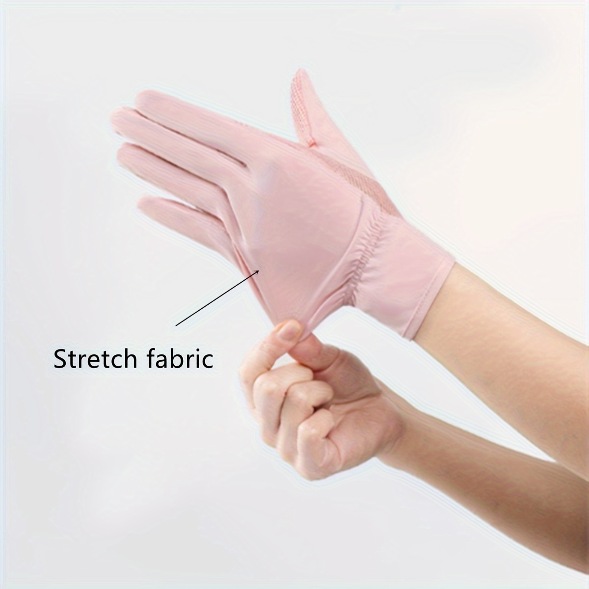 Solid Color Thin Breathable Gloves Elastic Uv Protection - Temu United  Kingdom