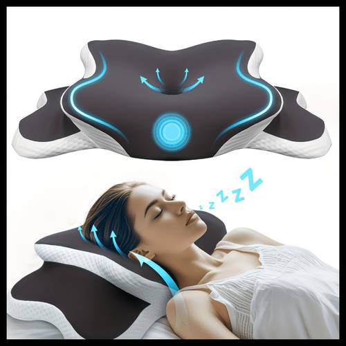 ergonomic cervical spine support pillow shaped slow rebound pillow suitable for side back and stomach sleepers made of breathable