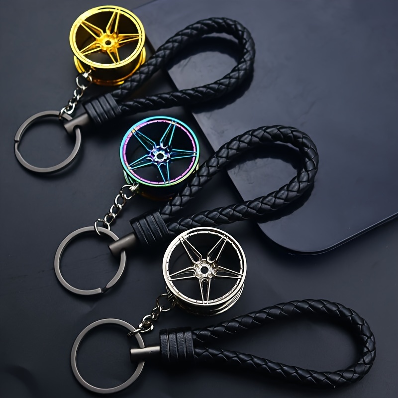 Car Simulation Hub Key Chain Hand woven Pendant Key Chain - Temu New ...