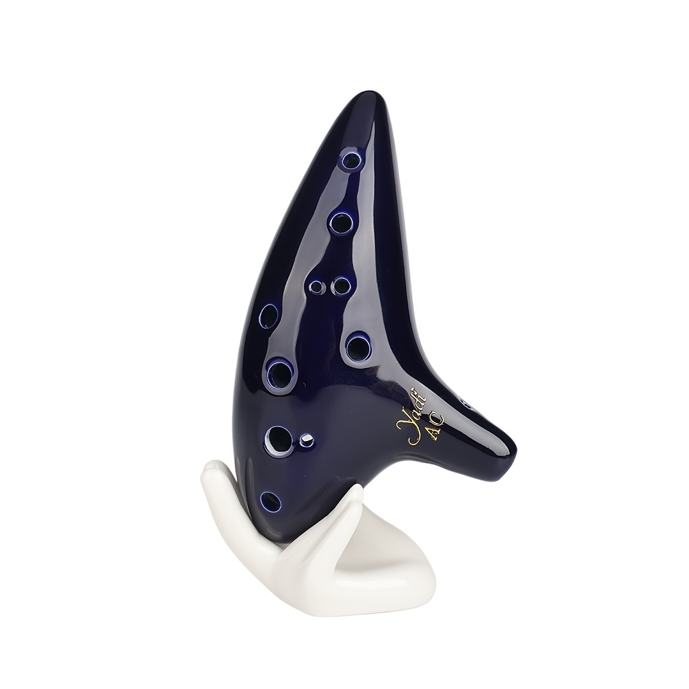 TEMU 12-hole Mid-range C- Ocarina, Beginner' Blue Professional 12-hole A And C Tunings Yadi Elegant Ocarina Instrument