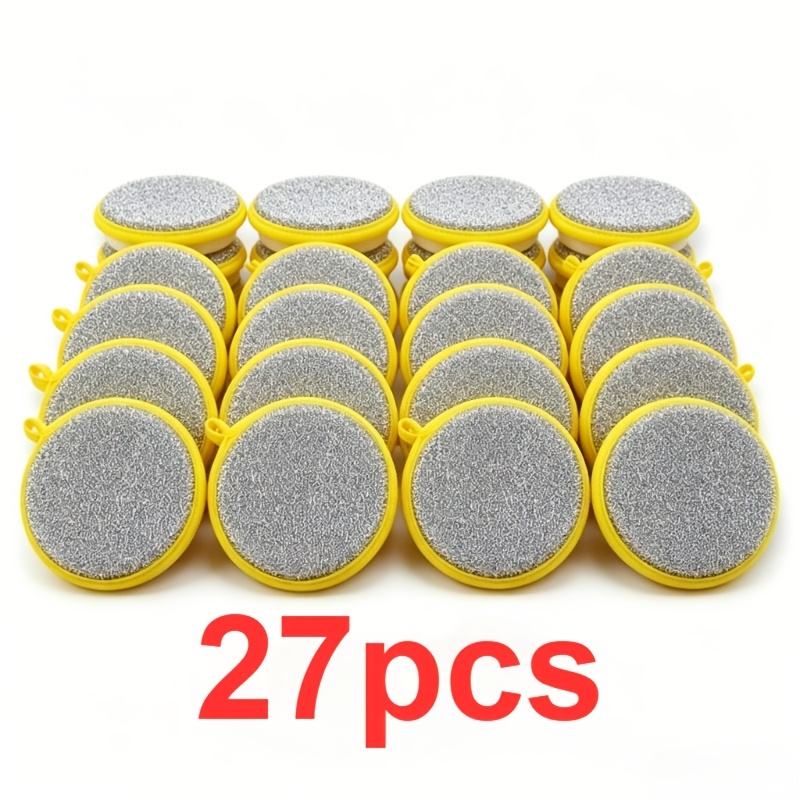Image of 60/27/24pcs Double-sided Dishwashing Sponge Brush-pot & Dish Scrubber, Durable Absorbent Kitchen Sponges, Foam Surface For Daily Kitchen Cleaning