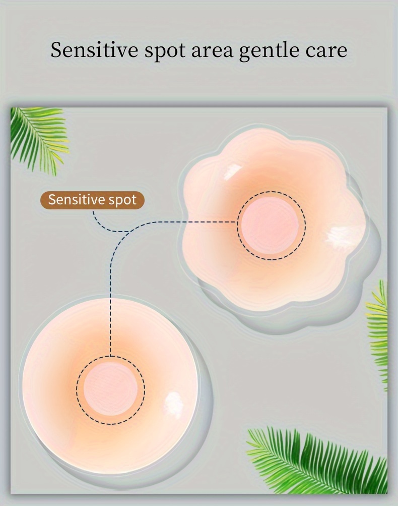 2/6/10pcs Reusable Silicone Nipple Covers, Seamless Invisible Self-Adhesive Anti-Bulge Nipple Stickers, Women's Underwear and Accessories