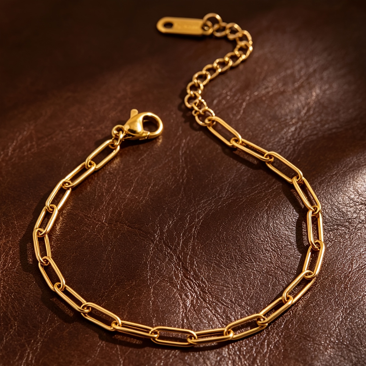 Men's & Women's Chunky Square Link Bracelet with Dual Pendants