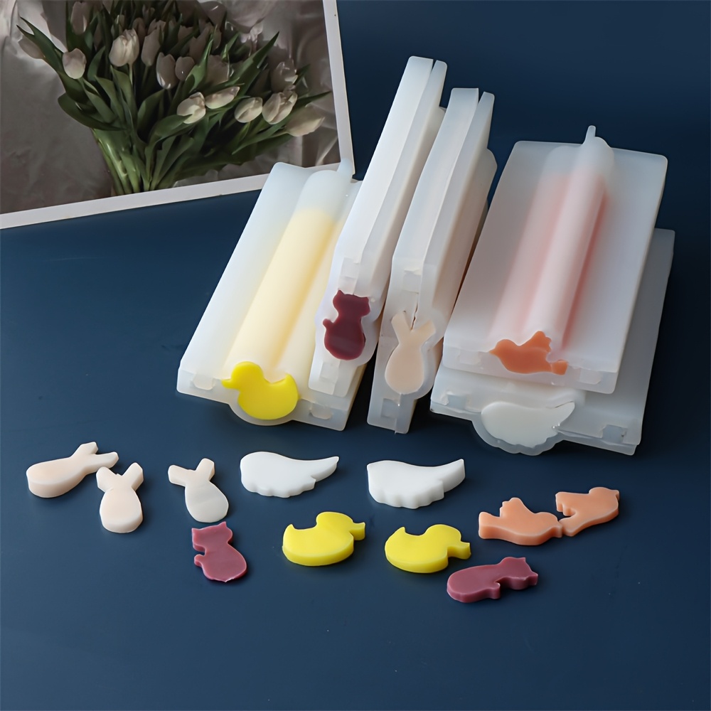 

Mini Silicone Soap Mold Diy Cat Bird Duck Tube Shapes Craft Soap Candle Resin Moulds For Soap Making