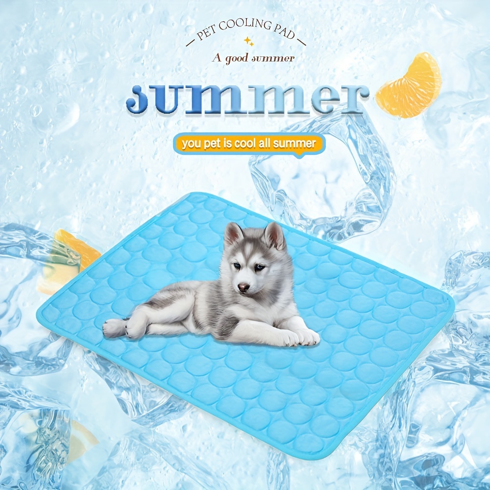 

Small Dogs Cooling Mat, Cooling Mat For Small Dogs Pet Reusable Bed Mat Washable Ice Silk Mat Self Cooling Sleeping Kennel Pad