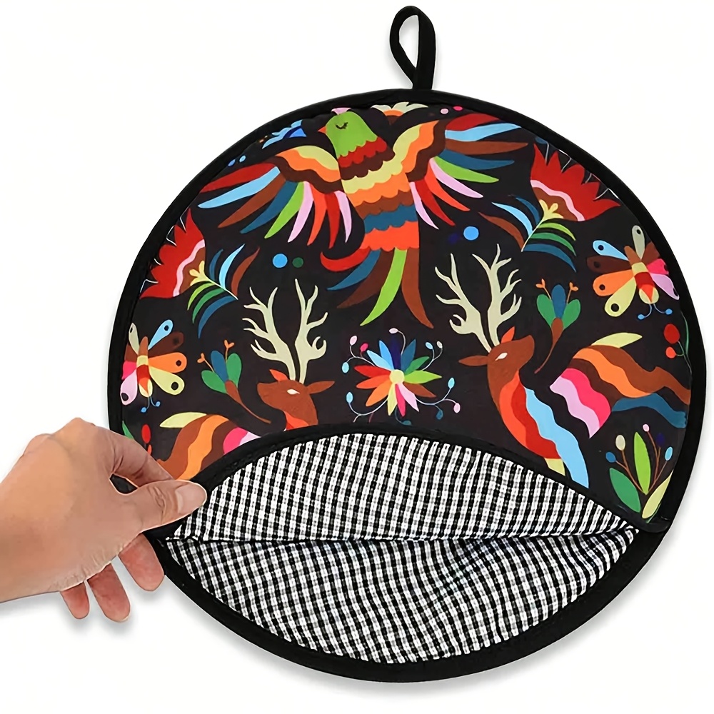 TEMU Bolsa Calentadora de Tortillas de 12 Pulgadas Aislada y para Microondas, Soporte para el de Tortillas de de , Tacos, Pan por Una Hora