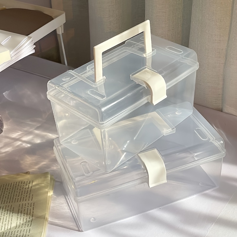 

Large Capacity Transparent Storage Box - Dustproof, Rust-resistant Plastic Organizer With Tension Mount Design