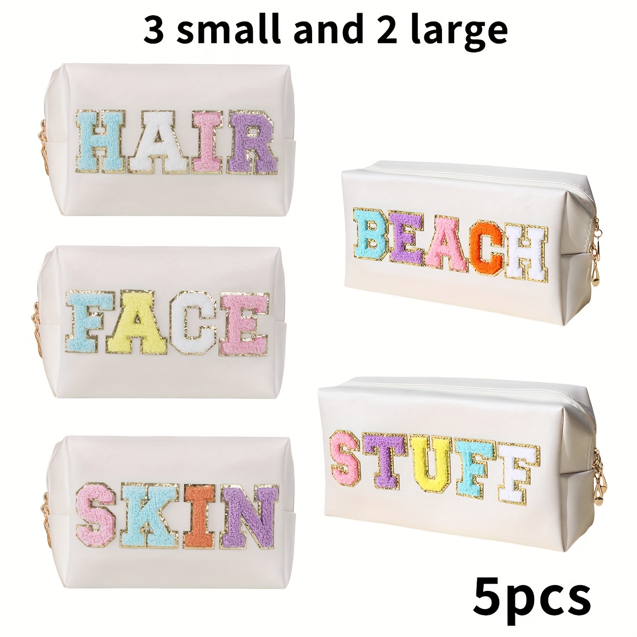 

5pcs Set: Makeup - , & Organizer For Toiletries And , For Bridesmaids, , &