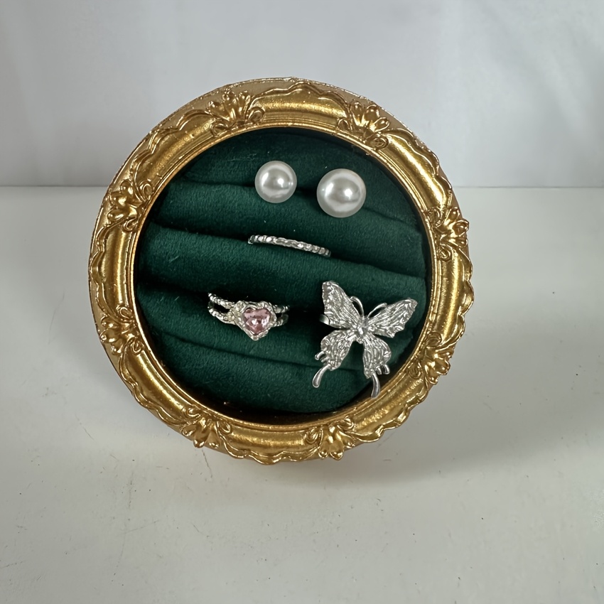 TEMU A Jewelry Display Tray Featuring A And Velvet Surface, Suitable For Showcasing Additions, Organizing At Home, Or As A Gift