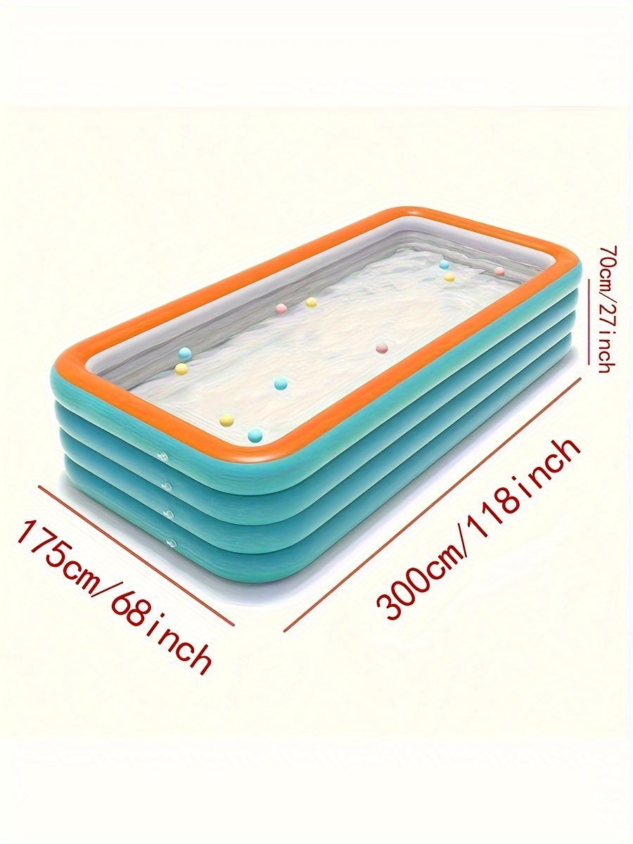 Piscine de natation gonflable de taille standard pour adultes - Matériau en PVC, plusieurs composants inclus, pas besoin d'électricité ou de batterie
