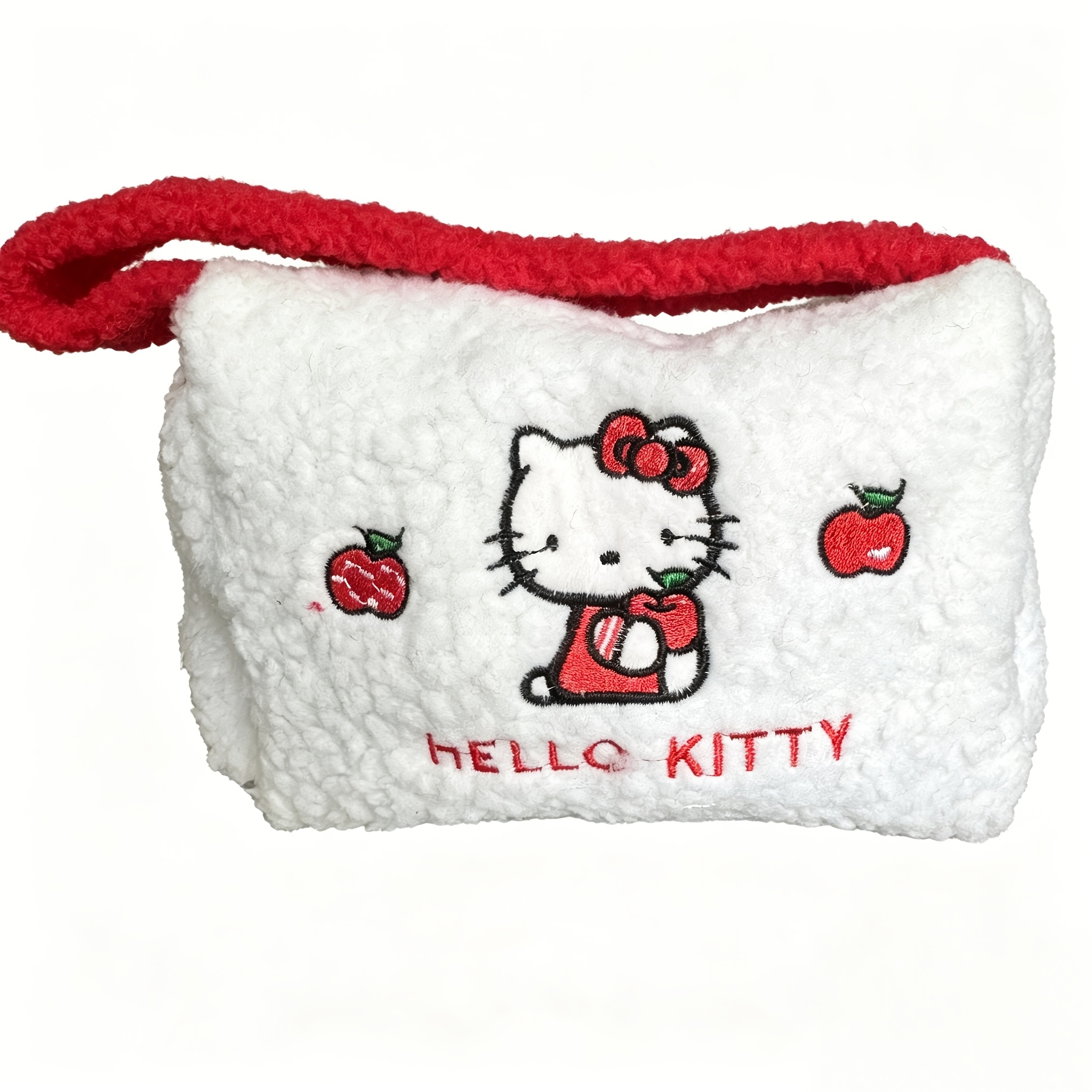Plush Winter Makeup Bag - Large Capacity Portable Cosmetic Organizer, Design, White Material, Suitable For Travel Or Daily Use, Makeup Bag