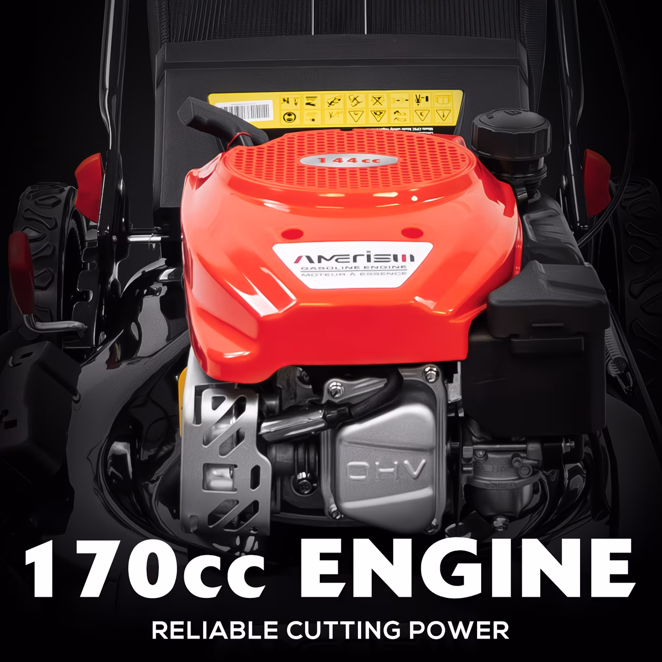 21 lawn mower 144cc 2 in 1 3 in 1 mulching 170cc 3 in 1 self propelled with 6 height adjustment high rear wheels gardening supplies and equipment foldable handles for lawn yard and garden maintenance Product details 11