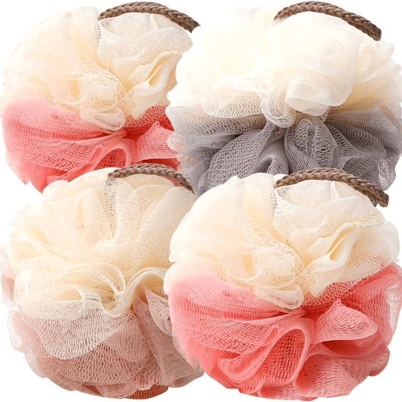 

Luxurious Exfoliating Loofah Sponge & Bath Ball Set - Rich Foam, Gentle Scrubber For Shower , Perfect Christmas Gift, Exfoliating, Shower Towel, , Christmas Gifts