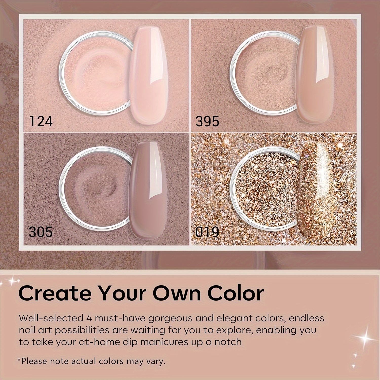 набір для нігтів з порошку для занурення початківець 4 кольори нюдові тони золотистий блиск нейтральний акриловий порошок для занурення набір французького манікюру подарунок для мами детальніше 5