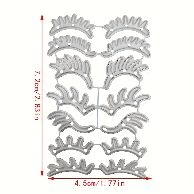 TEMU Single Eyelash Metal Die Cut, Scrapbooking Embossing Template, Handmade Card Creation Metal Cutting Dies, Tools For Gift Card Making