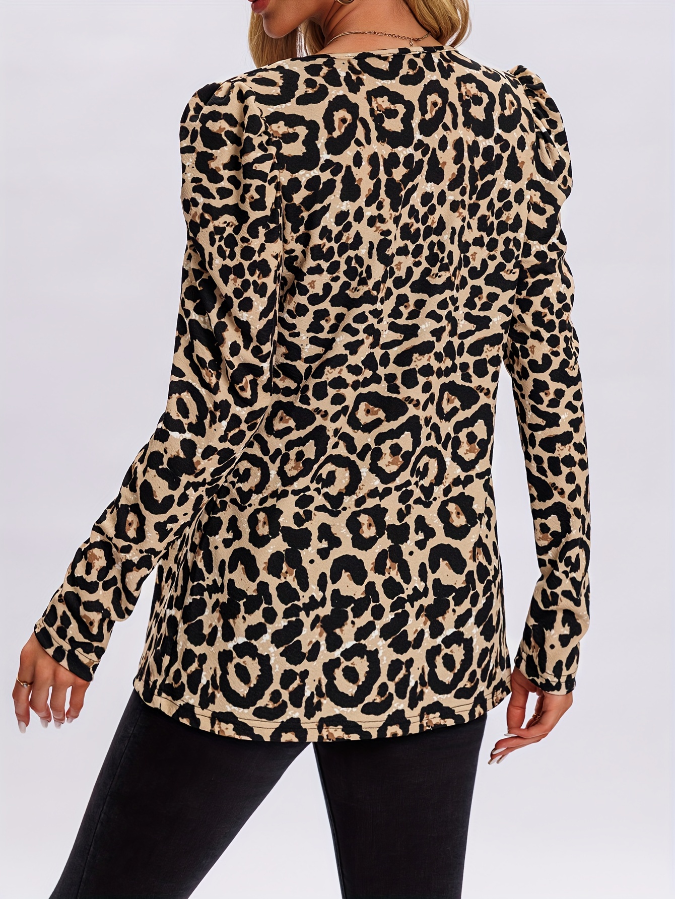Women's Leopard Print Lightweight Jacket - Elegant Loose Fit Mid-Length Open Front Coat with Long Sleeves, Machine Washable Spring Summer Fall Casual Outerwear, Leopard Print Jacket, Seasonal Fashion, Buckle Belt Accent, No Button Closure