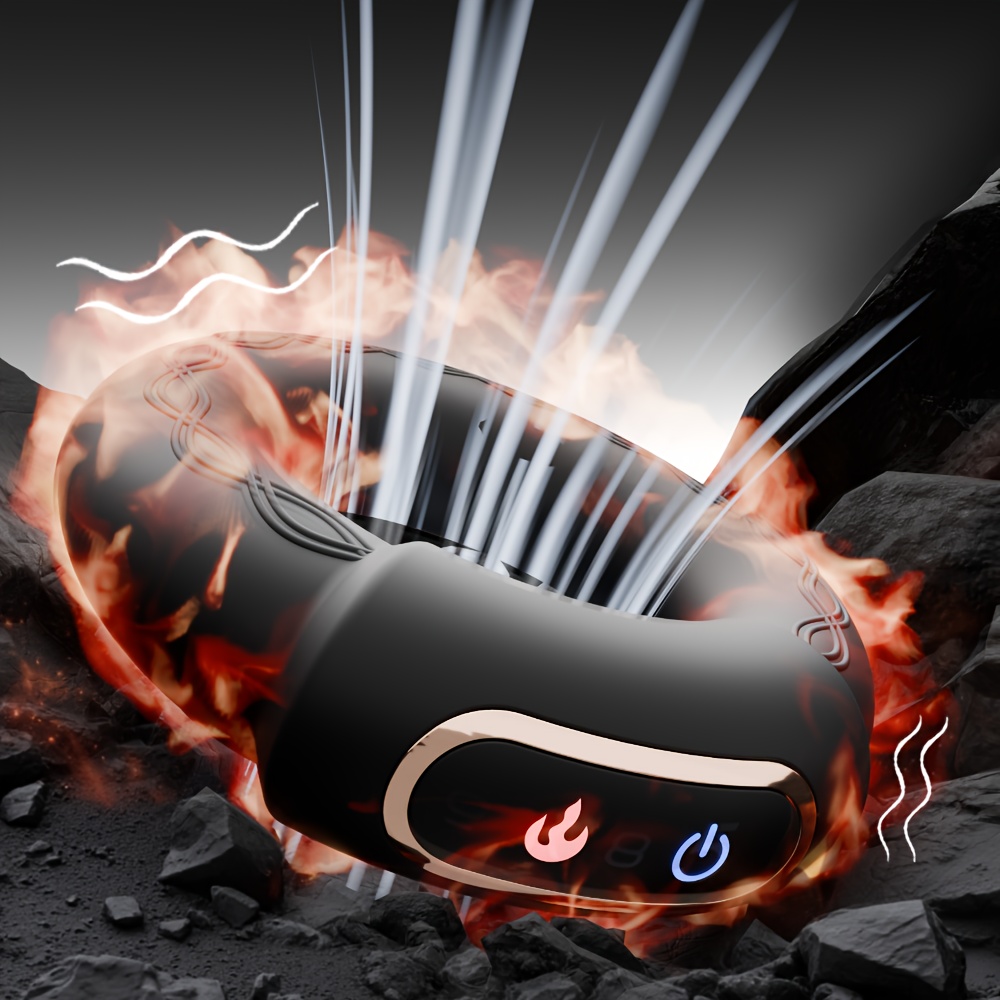 Anillo vibratorio con calentamiento rosa