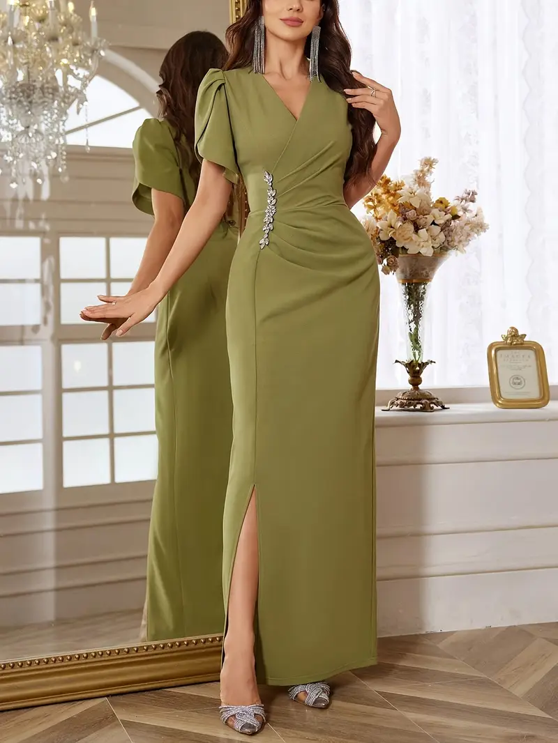 high split plunge neck maxi dress in black Alondra Black Plunge Maxi Dress 12th Tribe
