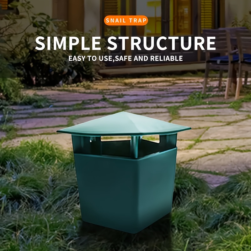 Durable Snail & Slug Trap - Safe Plastic Cage for Vegetables and Flowers, No Electricity Needed, Green Barrel Design with Multiple Openings for Effective Pest Control, Flower Safeguard | Discreet Garden Placement | Easy Monitor Trap, Slug Traps for Garden