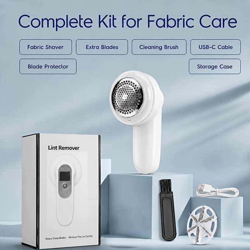 TEMU Flzh Fabric Shaver, Lint Remover For Clothes, Type-c Rechargeable Lint Shaver With Lcd Display And , Sweater Shavers To Remove Pilling. 1500rpm,