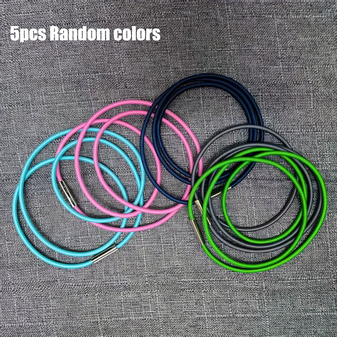 TEMU 5pcs Random Colors Trash Can Additions - Elastic Straps, Size 232 Sq Ft, Trash Bag Holders. Organizing Straps, Packing Securing Ropes, Beach