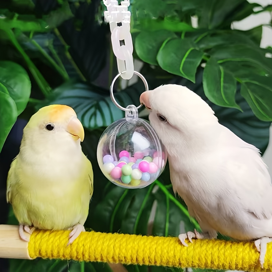 

1pc Parrot Chewing Interactive Hanging Ball Toy, Plastique , pour Perroquets, , Conures, Perroquets, à Moyens Perroquets, Jeu de Meulage de Bec, Décoration de Cage à Oiseaux