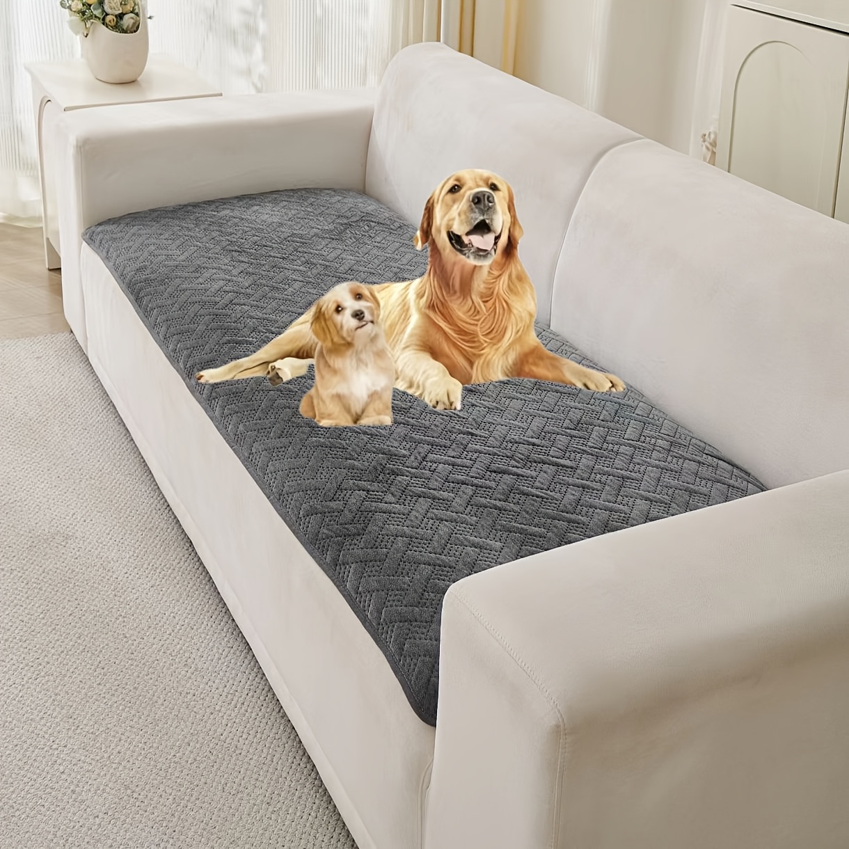 TEMU 1pc Thickened Pet Sofa Cushion, Mattress, Breathable Non-slip Pet Pad, Durable And Comfortable Pet Mattress, Machine Washable, Easy Style