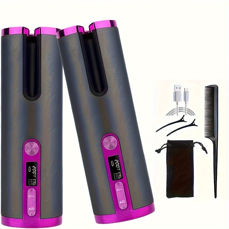 

1 Automatic Curler - Fast Charging Usb, Ceramic, 5 Heat Settings, High-value Curler Without - Very Suitable For Styling And , Including Elegant Box 5000mah