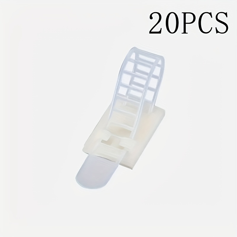 20pcs Cable Connector Adjustable Clip Self-adhesive Tape Retainer Plastic Network Combiner Clip Cable Retainer Cable Tape