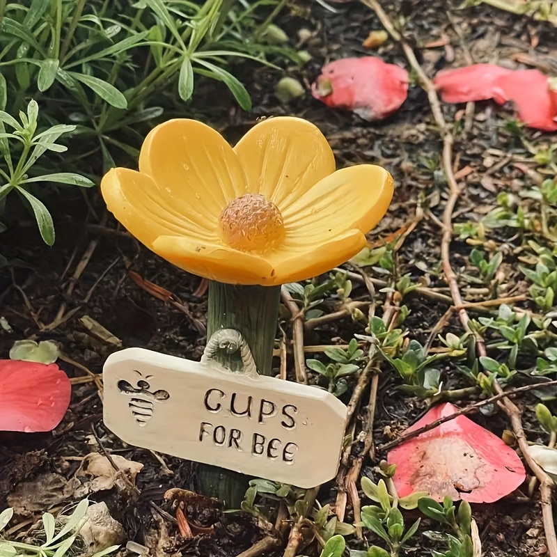 garden resin bee watering station outdoor garden decor with colorful   bath bowl and   in   and red flower shaped insect waterers     for 11 festive occasions